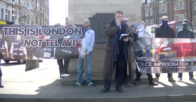 Neo-Nazis demonstrate against Jews at war memorial in Golders Green Neo-Nazis demonstrate against Jews at war memorial in Golders Green