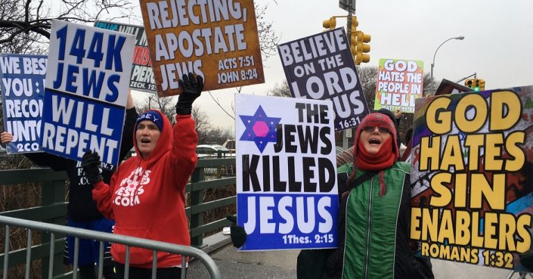 Westboro Baptist Church’s sickening antisemitic protest outside Yeshiva University Westboro Baptist Church’s sickening antisemitic protest outside Yeshiva University